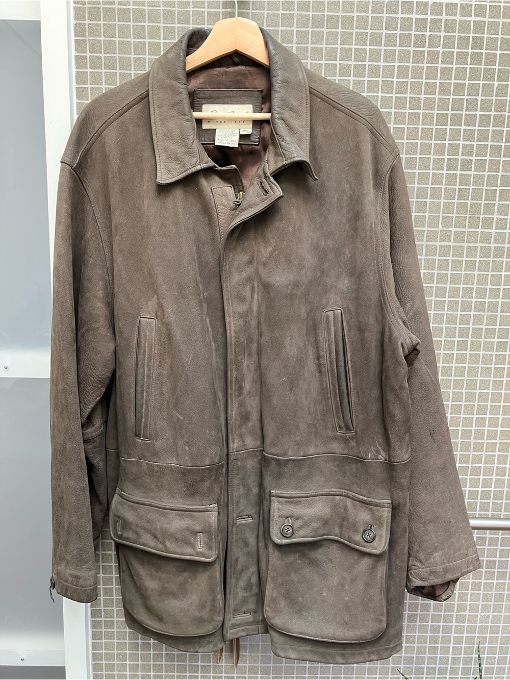 Eddie Bauer Brown Suede Field Jacket
